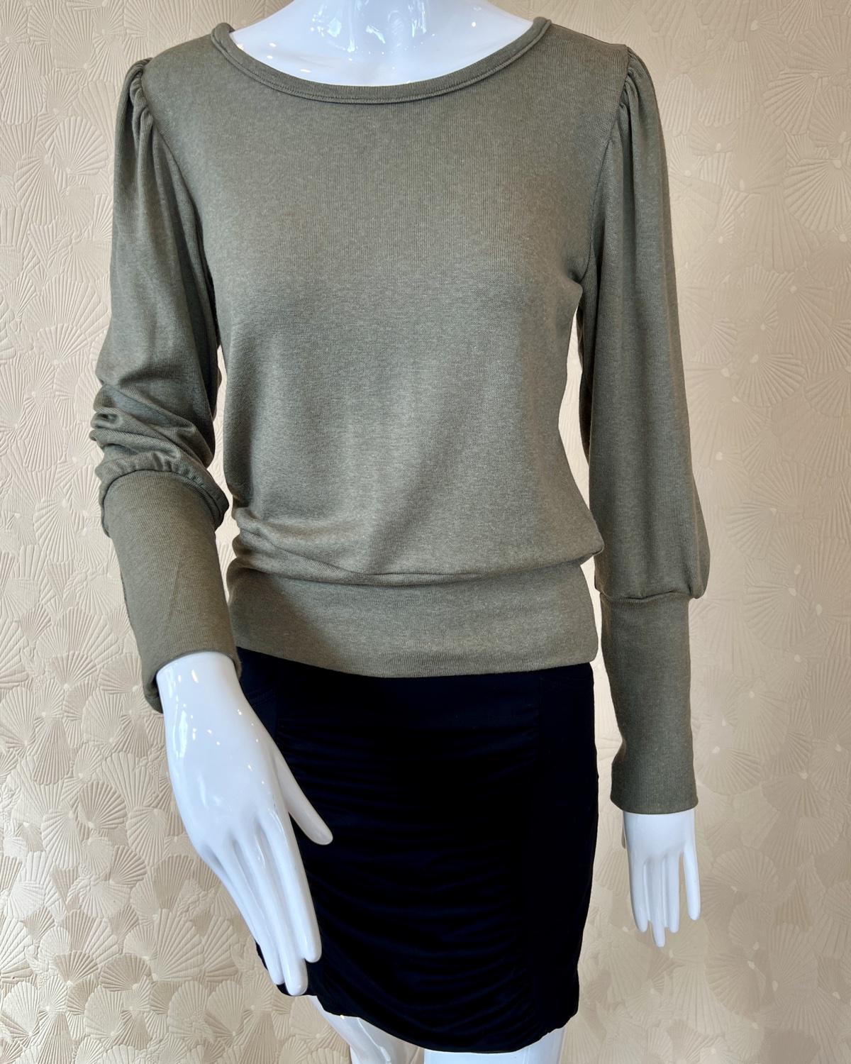 Squasht Violetta Sweater in Light Olive Green