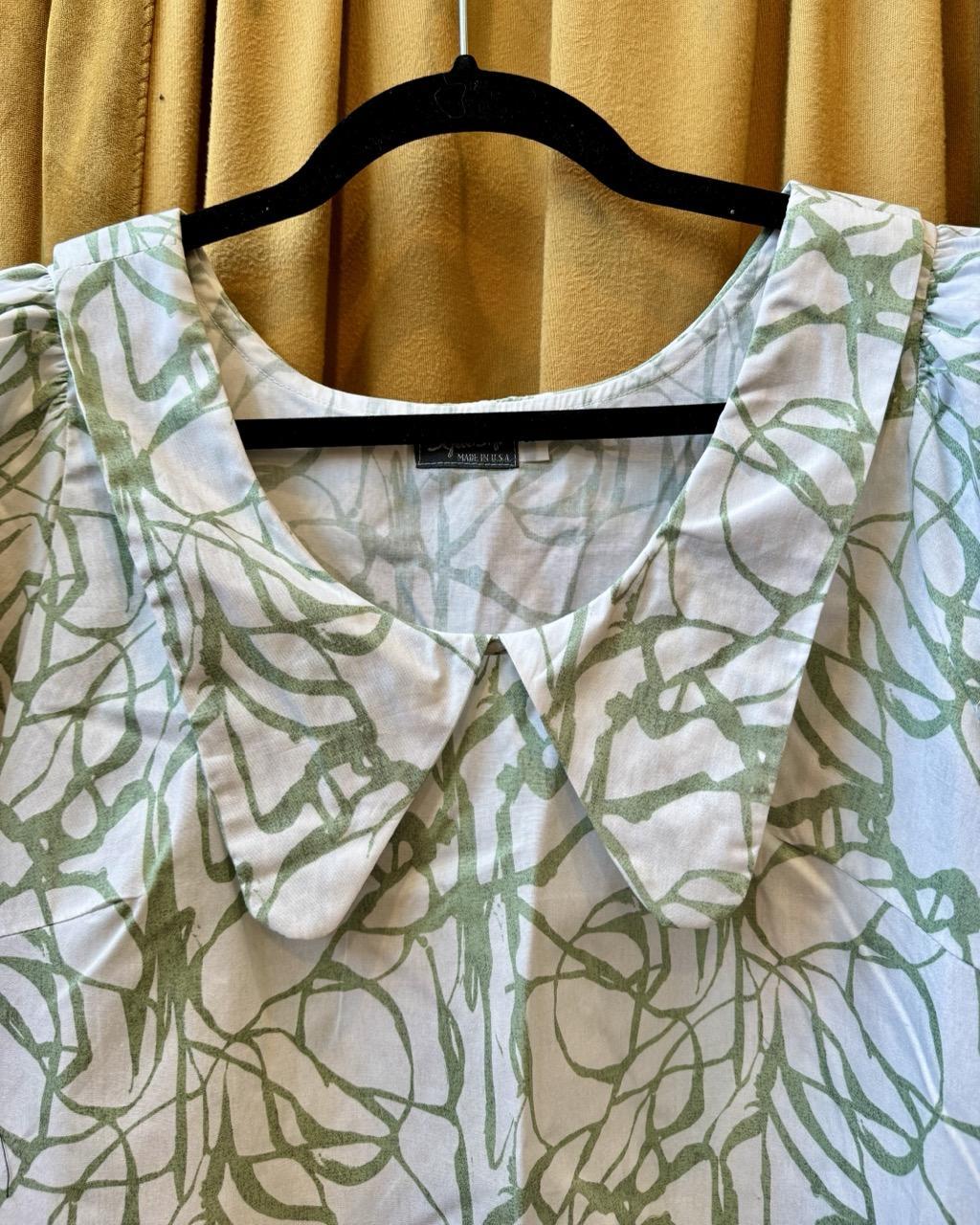Squasht Charlotte Dress in Sage Vines - Size Small