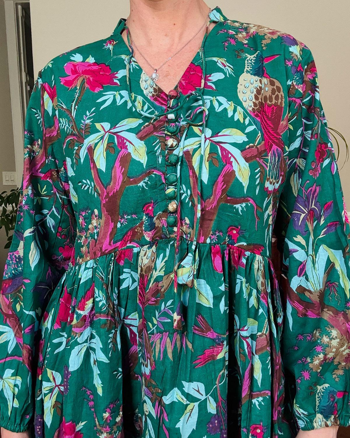 Txtile Arabella Resort Dress in Emerald Rainforest