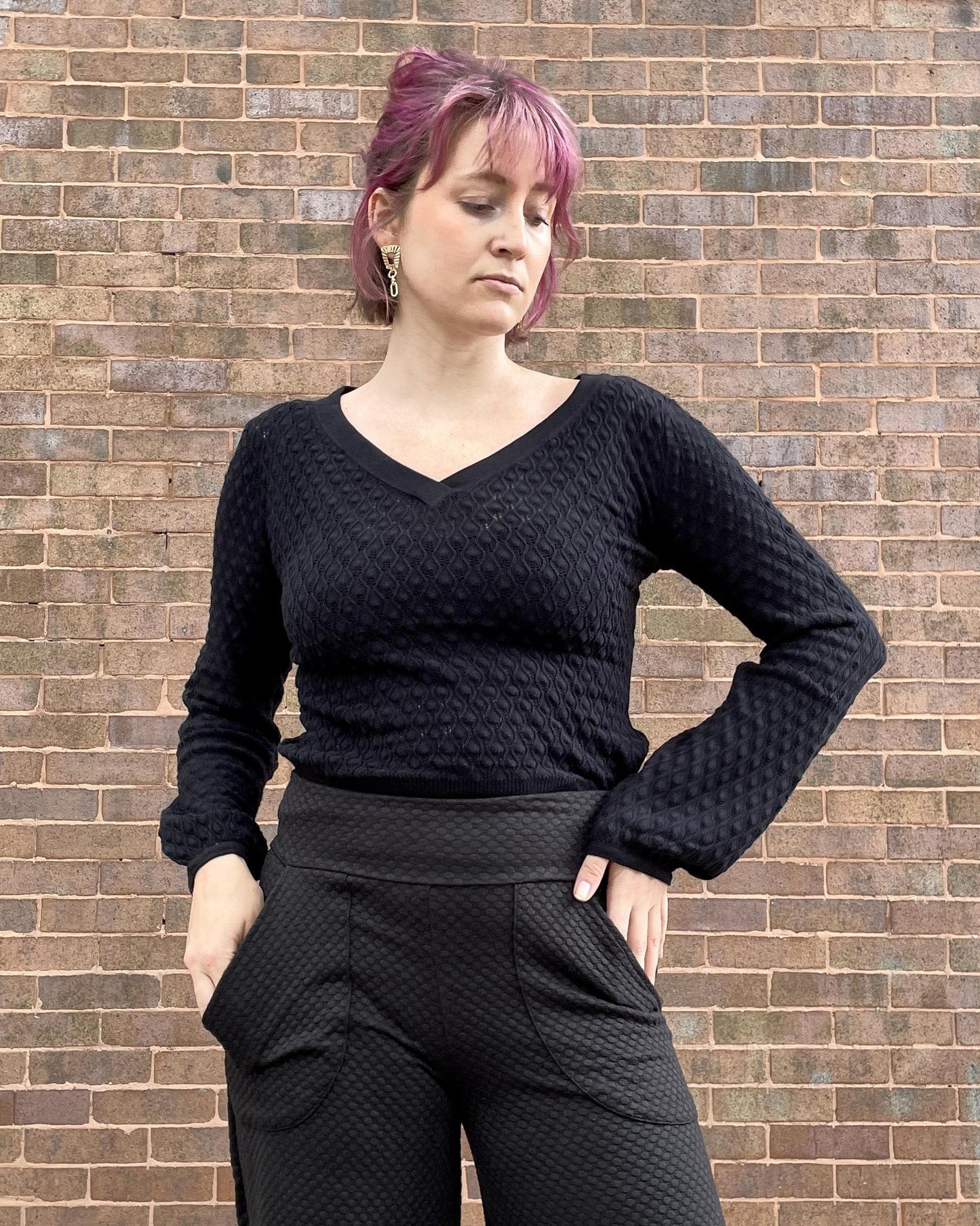 Effie's Heart Harlow Sweater in Black - XS/Small
