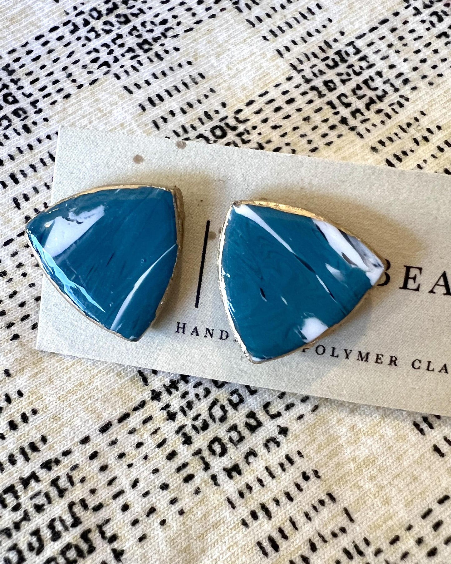 Beaded Seed by Ronea Triangle Stud Earrings - Choose a Color