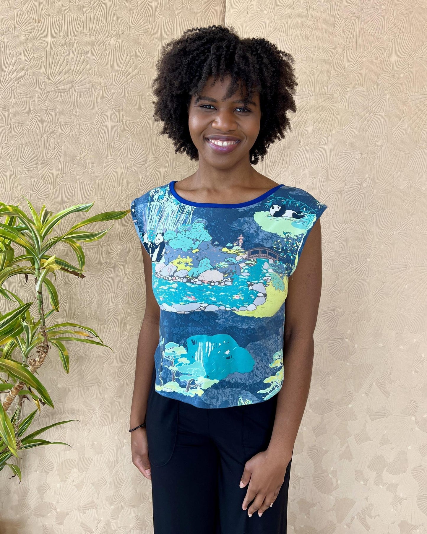 Squasht Croppish Tee in Panda Party