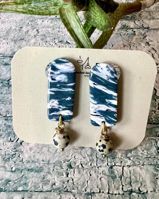 Beaded Seed by Ronea Hoti Stud Dangle Earrings