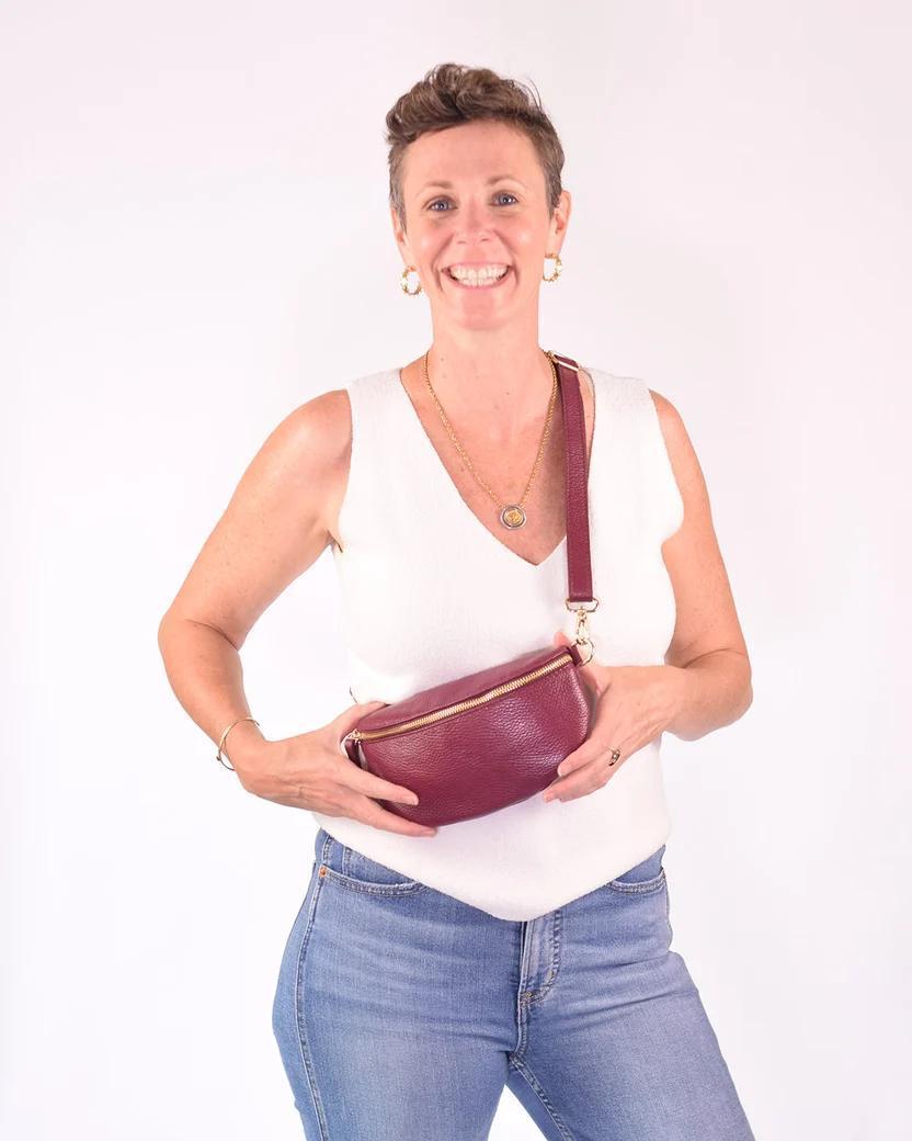 Txtile Italian Leather Sling/Crossbody Bag - Small