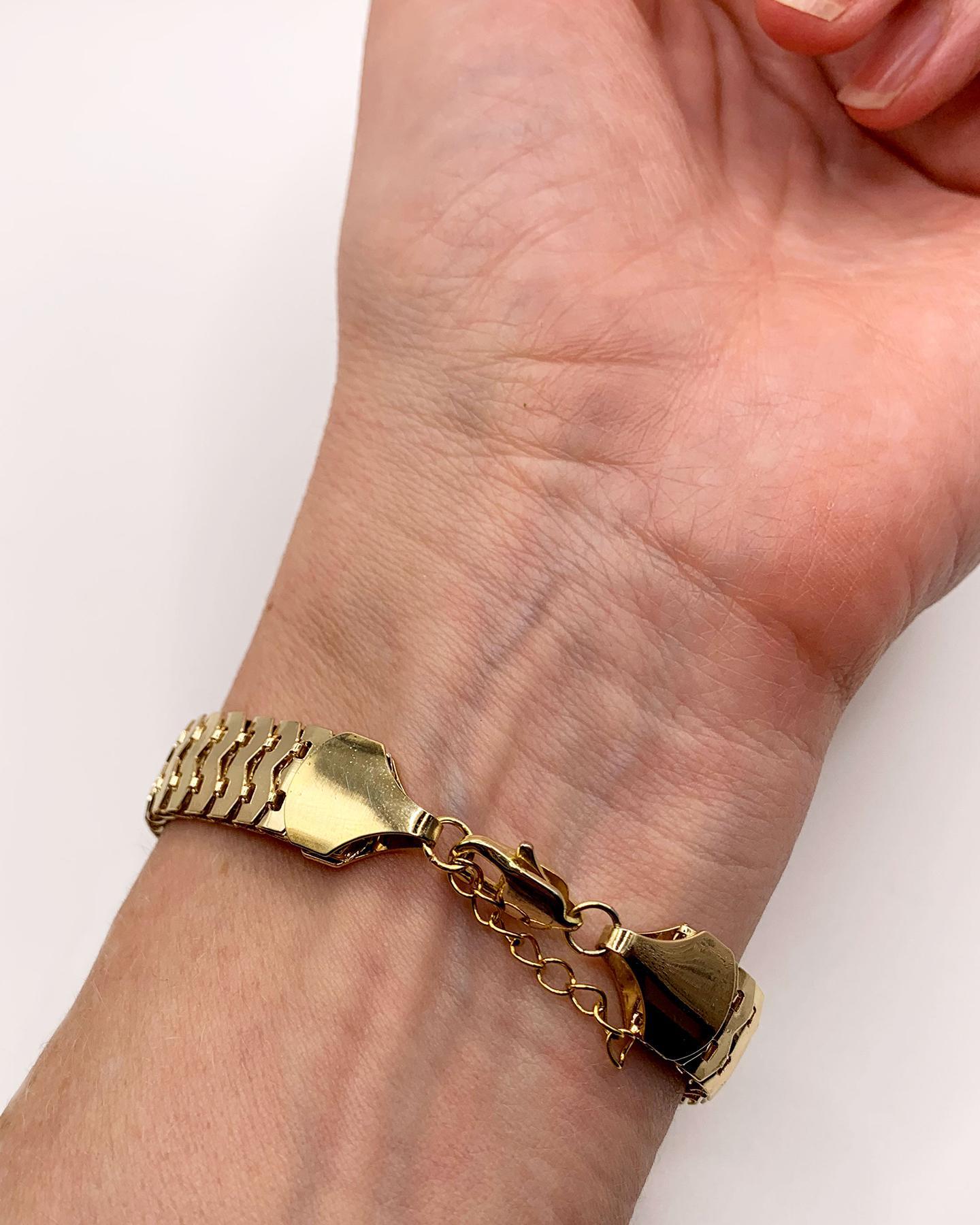 caliLOVESchi Golden Daydream Wide Gold Chain Bracelet