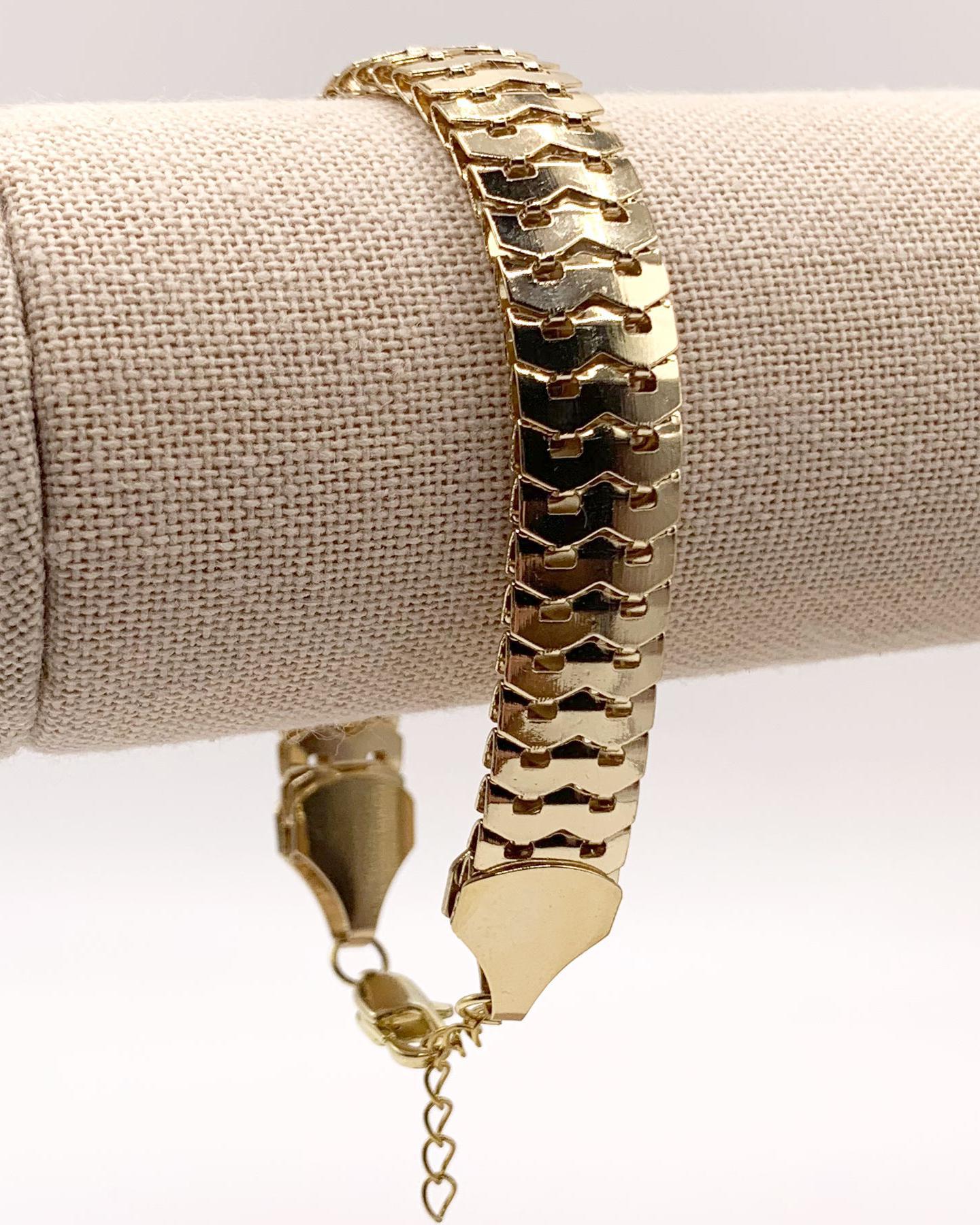 caliLOVESchi Golden Daydream Wide Gold Chain Bracelet