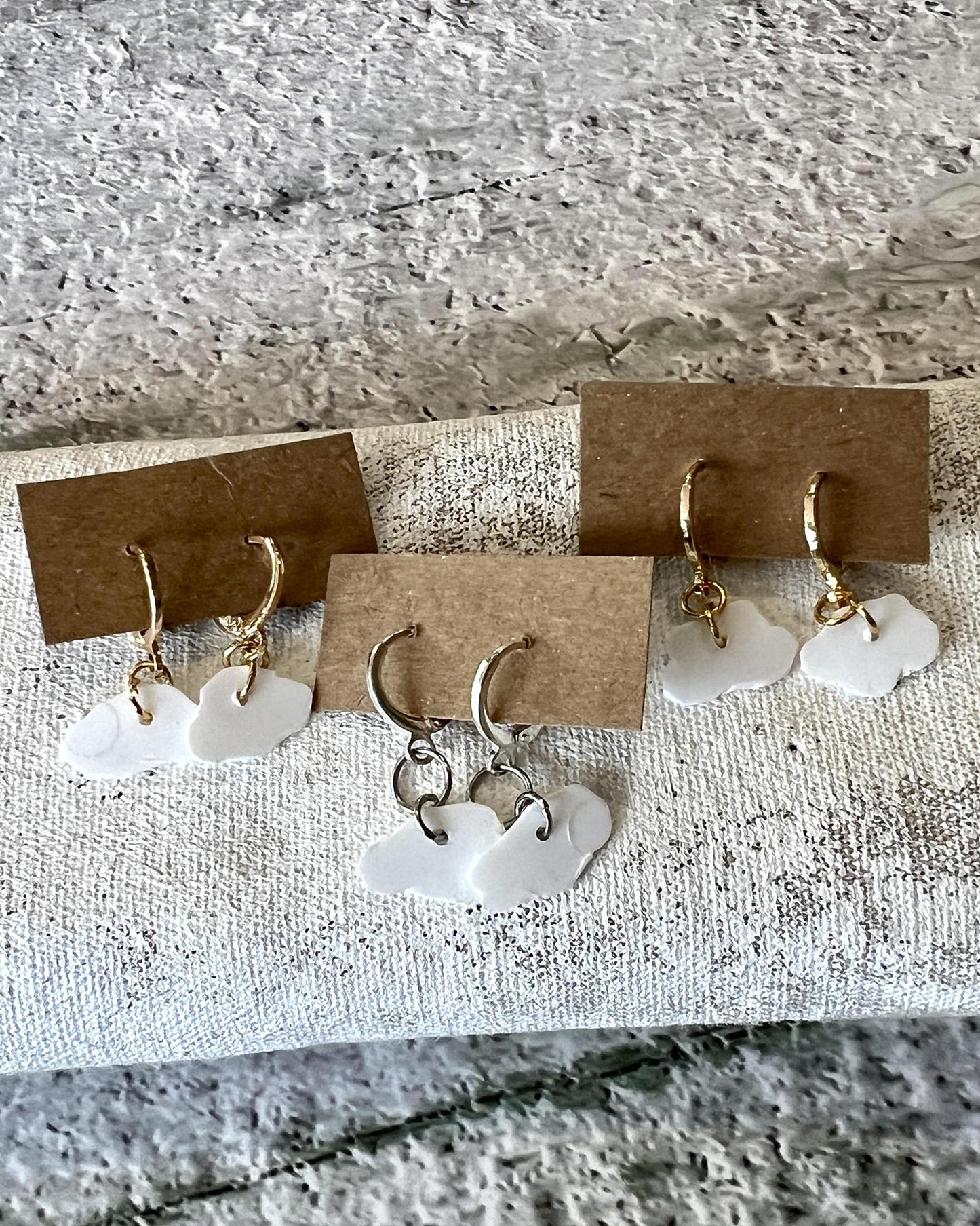 Plastic Beach Collections - Lani Cloud Huggie Earrings
