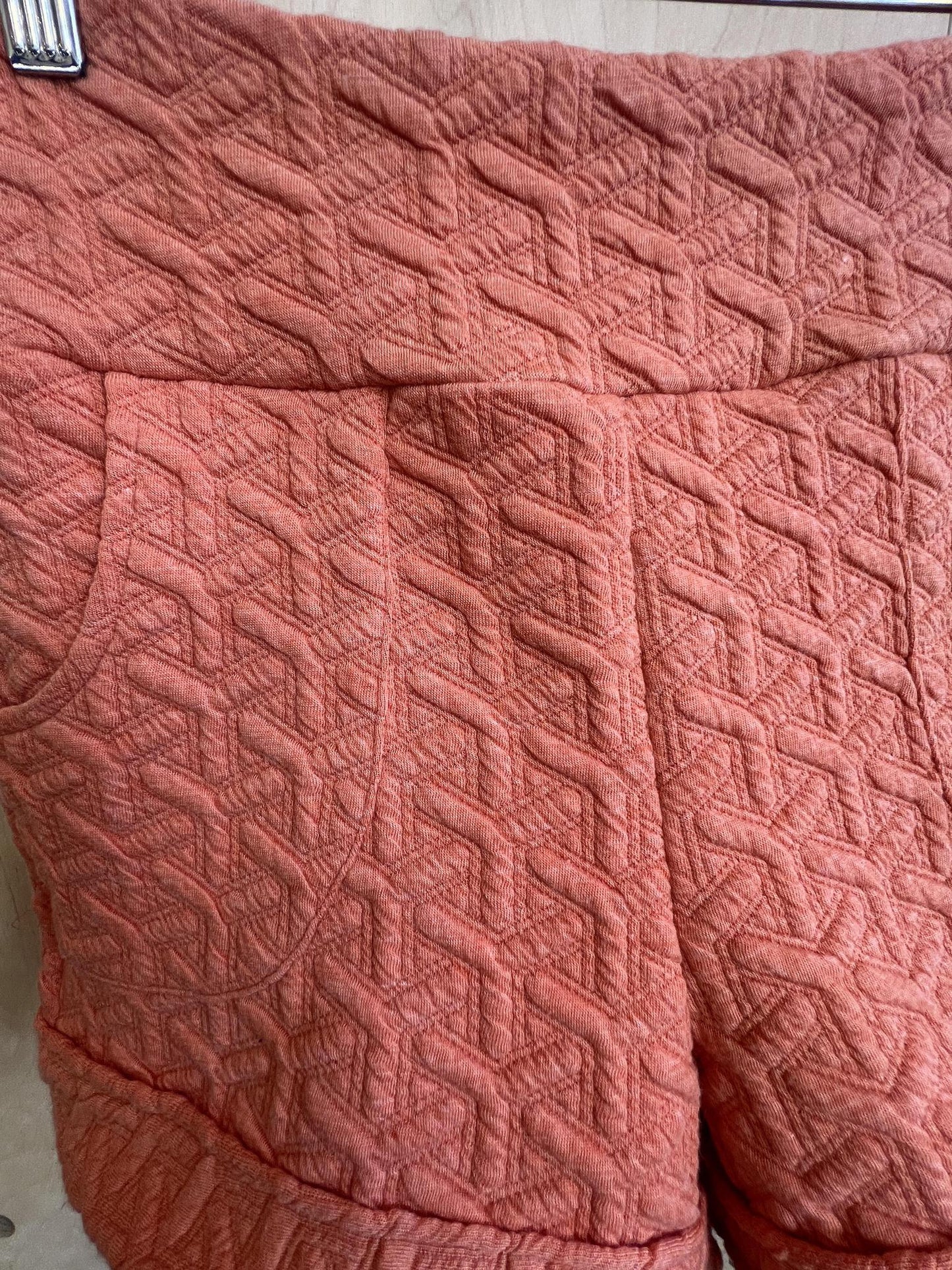 Squasht Short Shorts in Textured Orange Sherbet - SALE