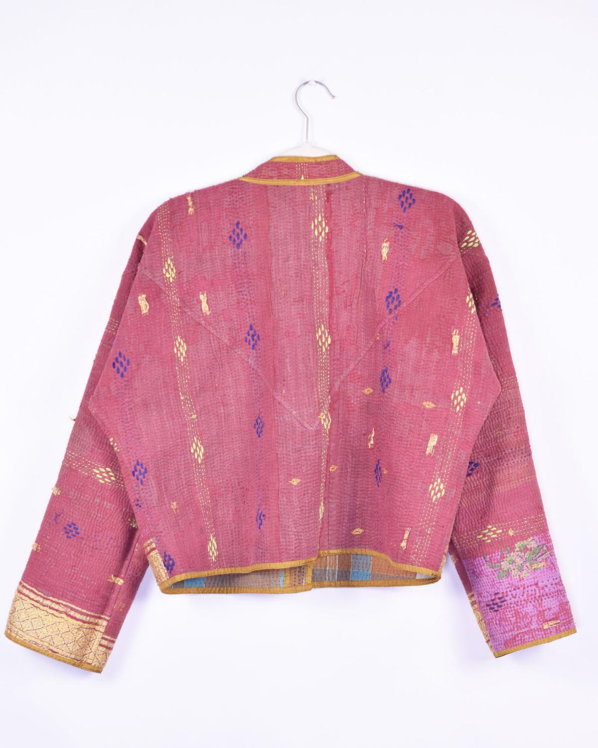 Txtile Sofie Maya Quilted Reversible Patchwork Kantha Jacket