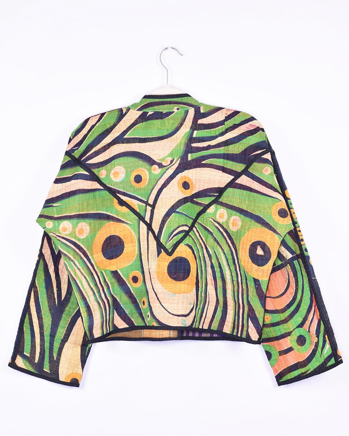 Txtile Sofie Meera Quilted Reversible Patchwork Kantha Jacket