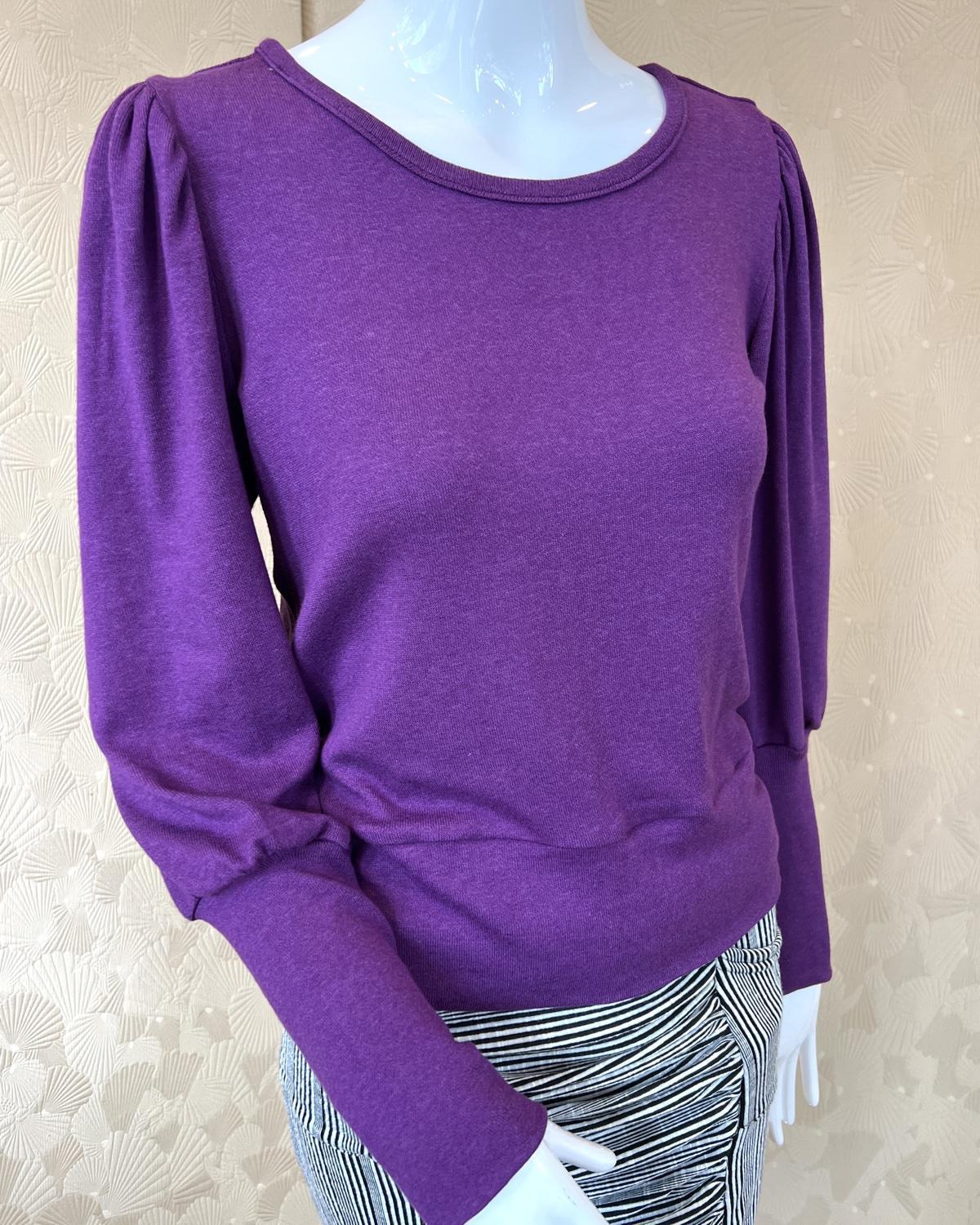 Squasht Violetta Sweater in Grape Purple - Size Small