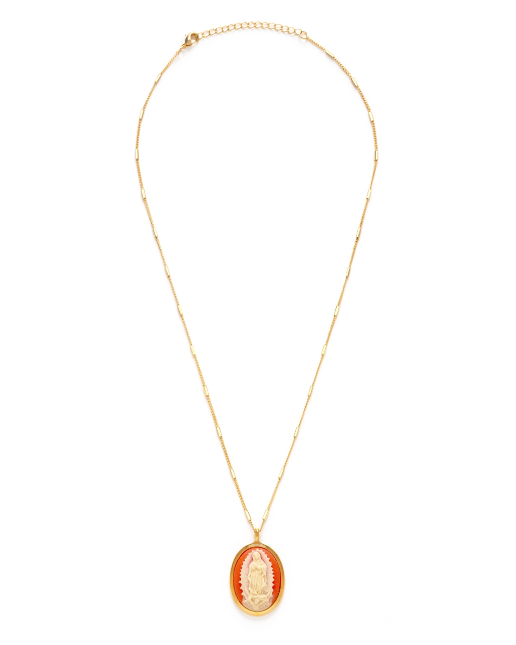 Amano Studio Virgin of Guadalupe Vintage Cameo Necklace