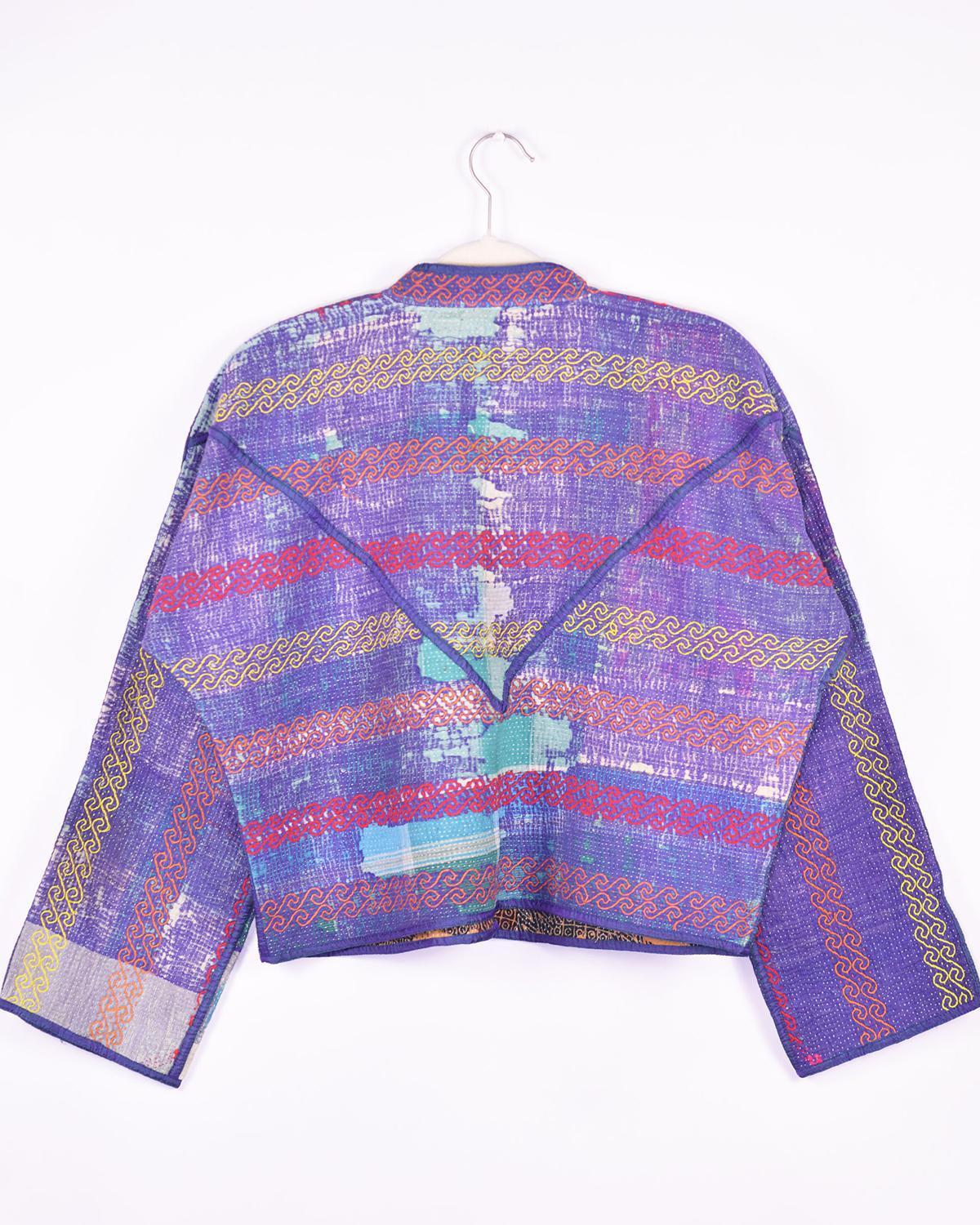 Txtile Sofie Lalita Quilted Reversible Patchwork Kantha Jacket
