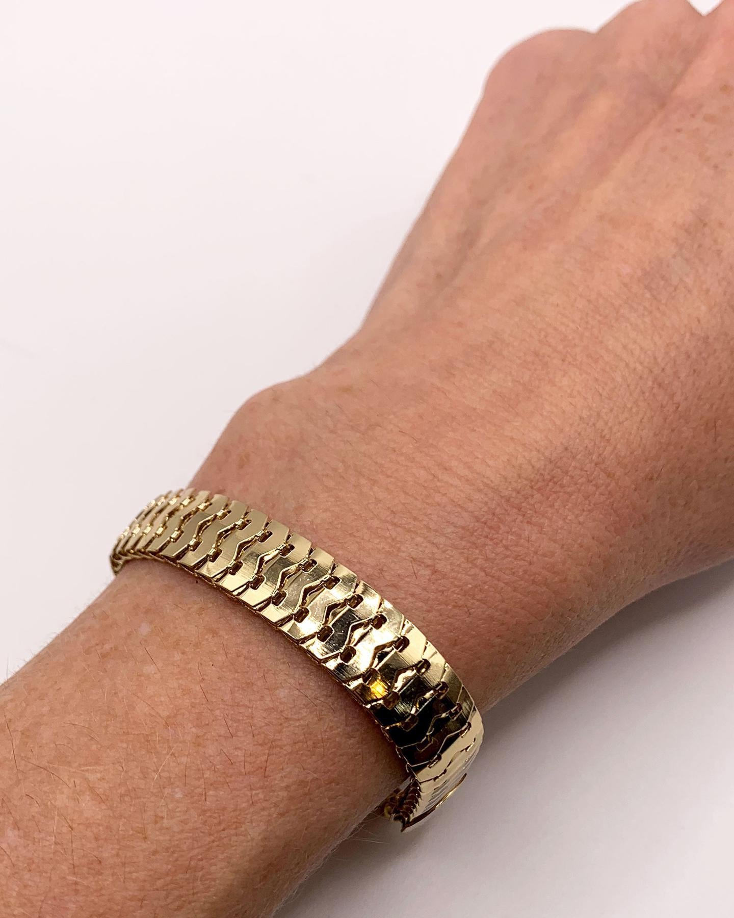 caliLOVESchi Golden Daydream Wide Gold Chain Bracelet