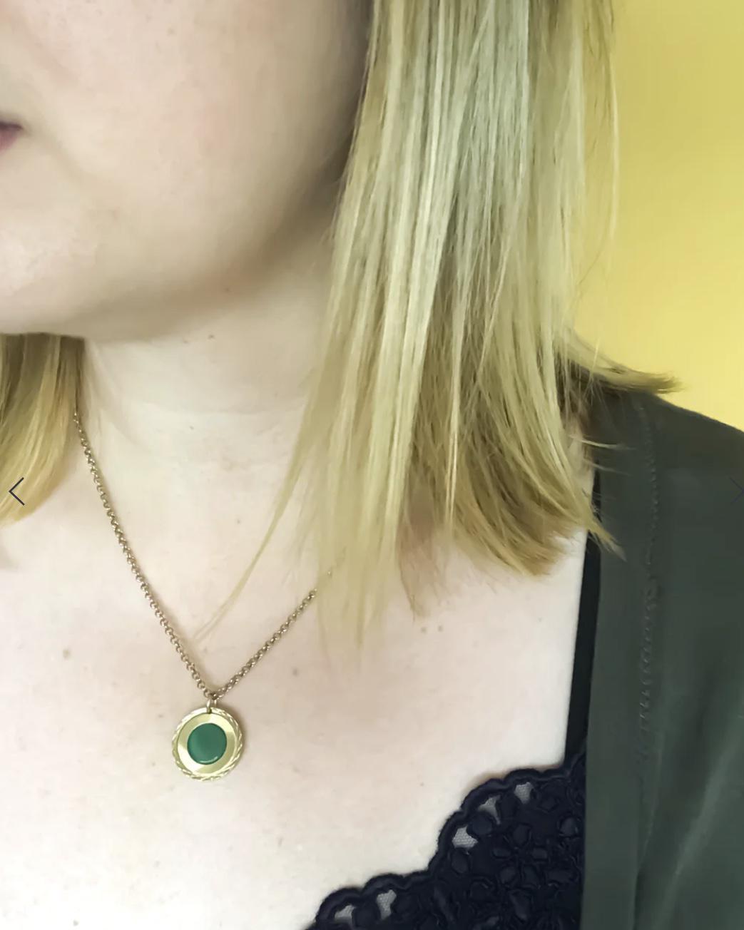 Michelle Starbuck Chrysoprase Portal Necklace