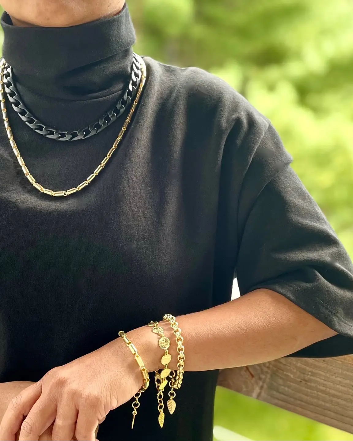 David Aubrey Gold Link Chain Bracelet
