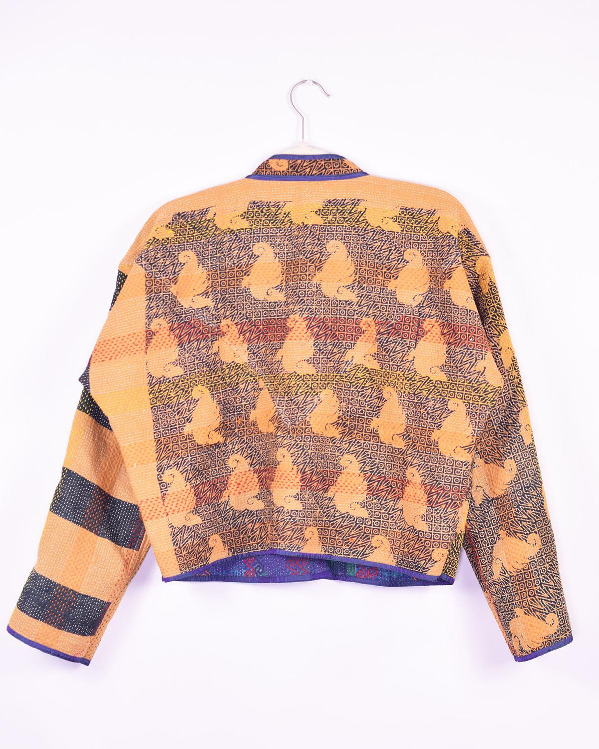 Txtile Sofie Lalita Quilted Reversible Patchwork Kantha Jacket