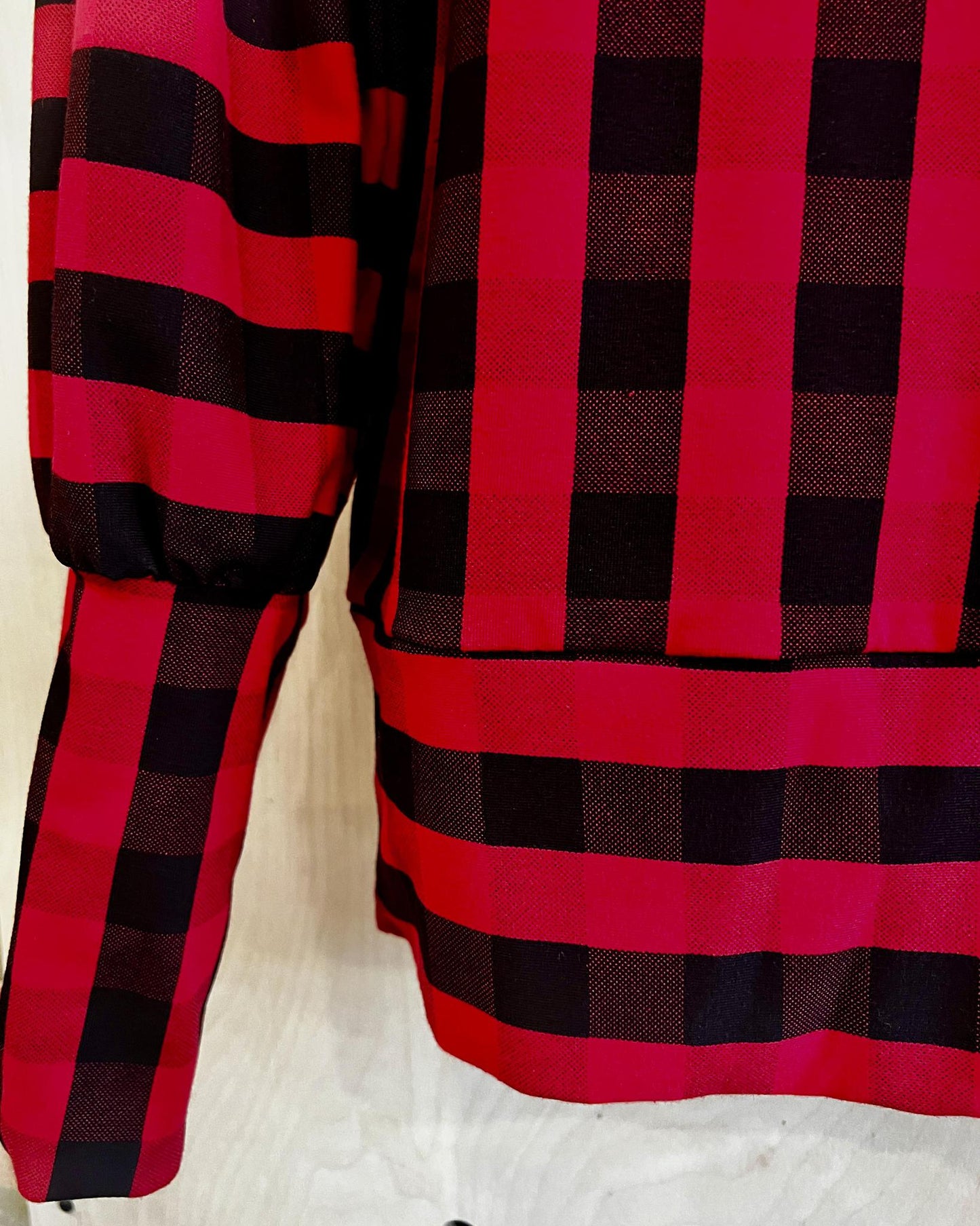 Squasht Debbie Top Red and Black Lumberjack Plaid