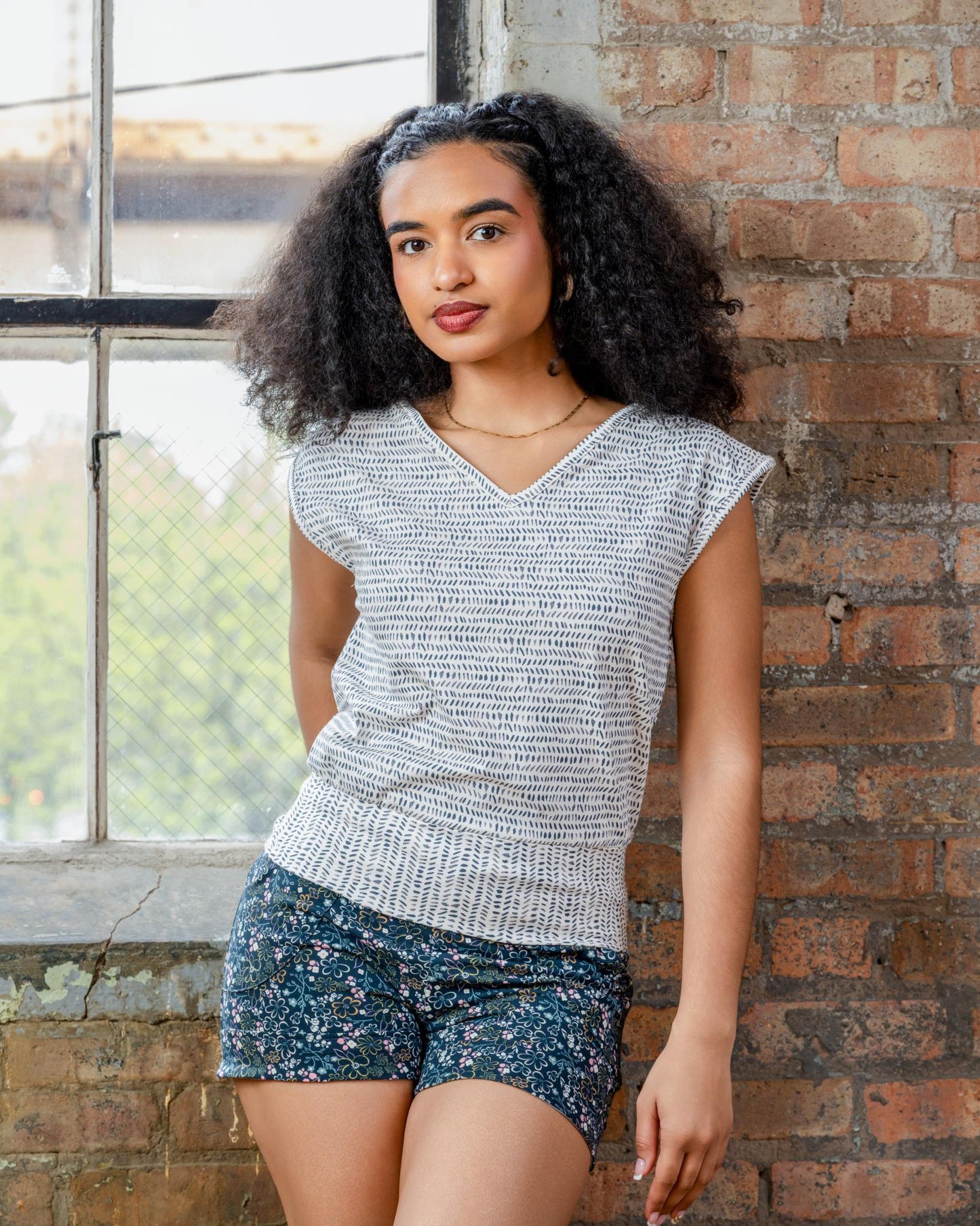 Squasht Short Shorts in Midnight Ditsy Floral Print - SALE