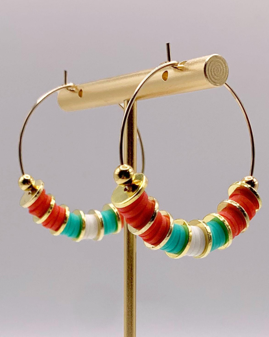caliLOVESchi 14k Gold Hoops - Coral Coast
