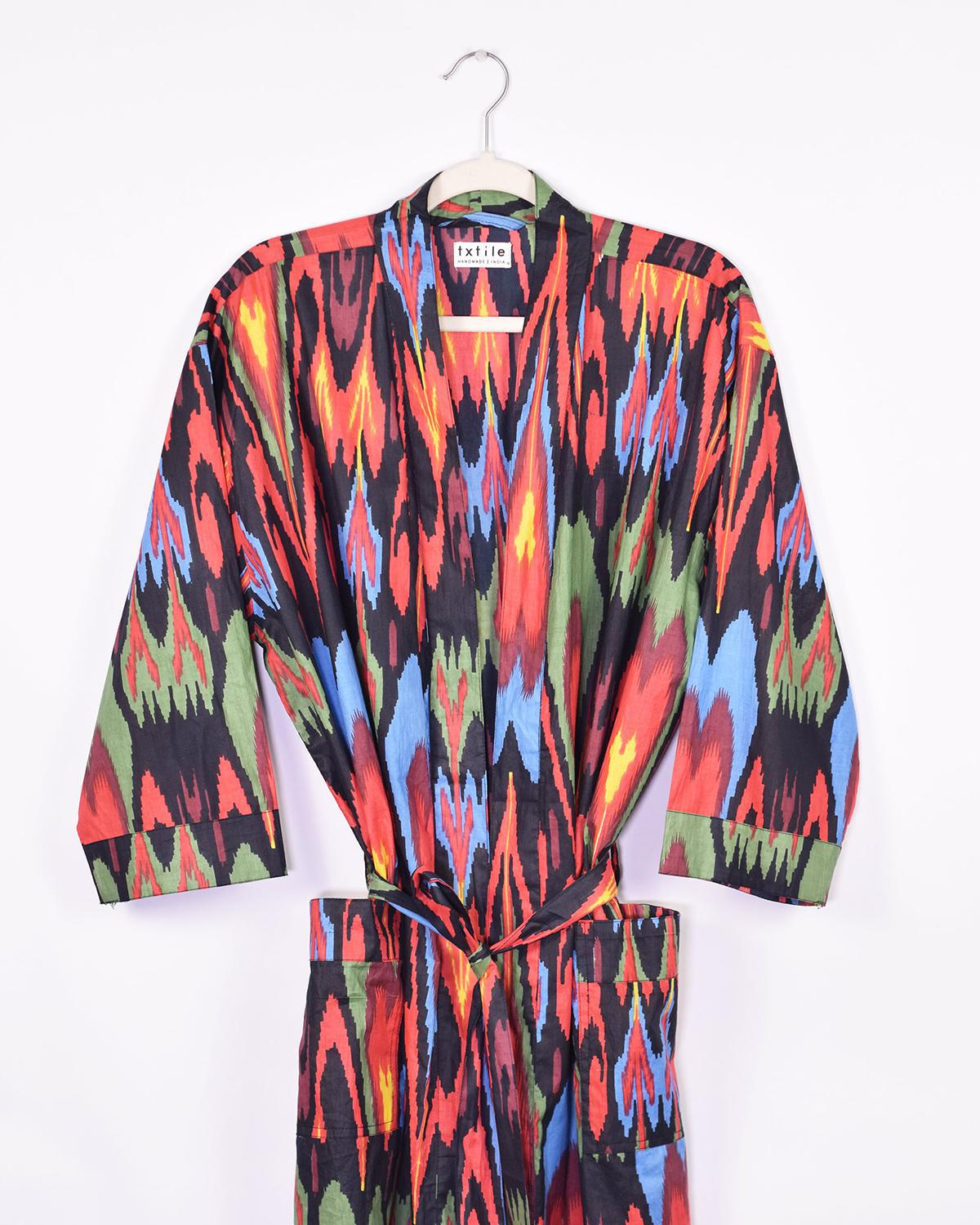 Txtile Lightweight Cotton Robe - Dark Matter