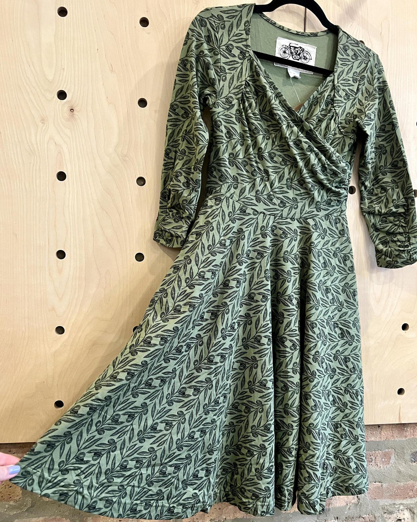 Effie's Heart Colleen Dress in Olive Print