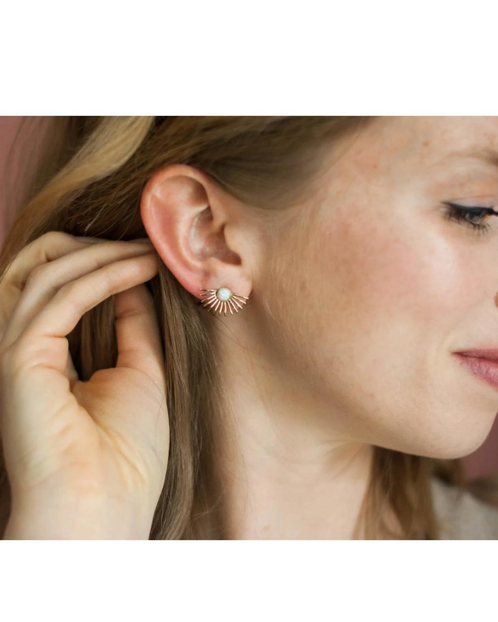 Michelle Starbuck Opal Beam Studs