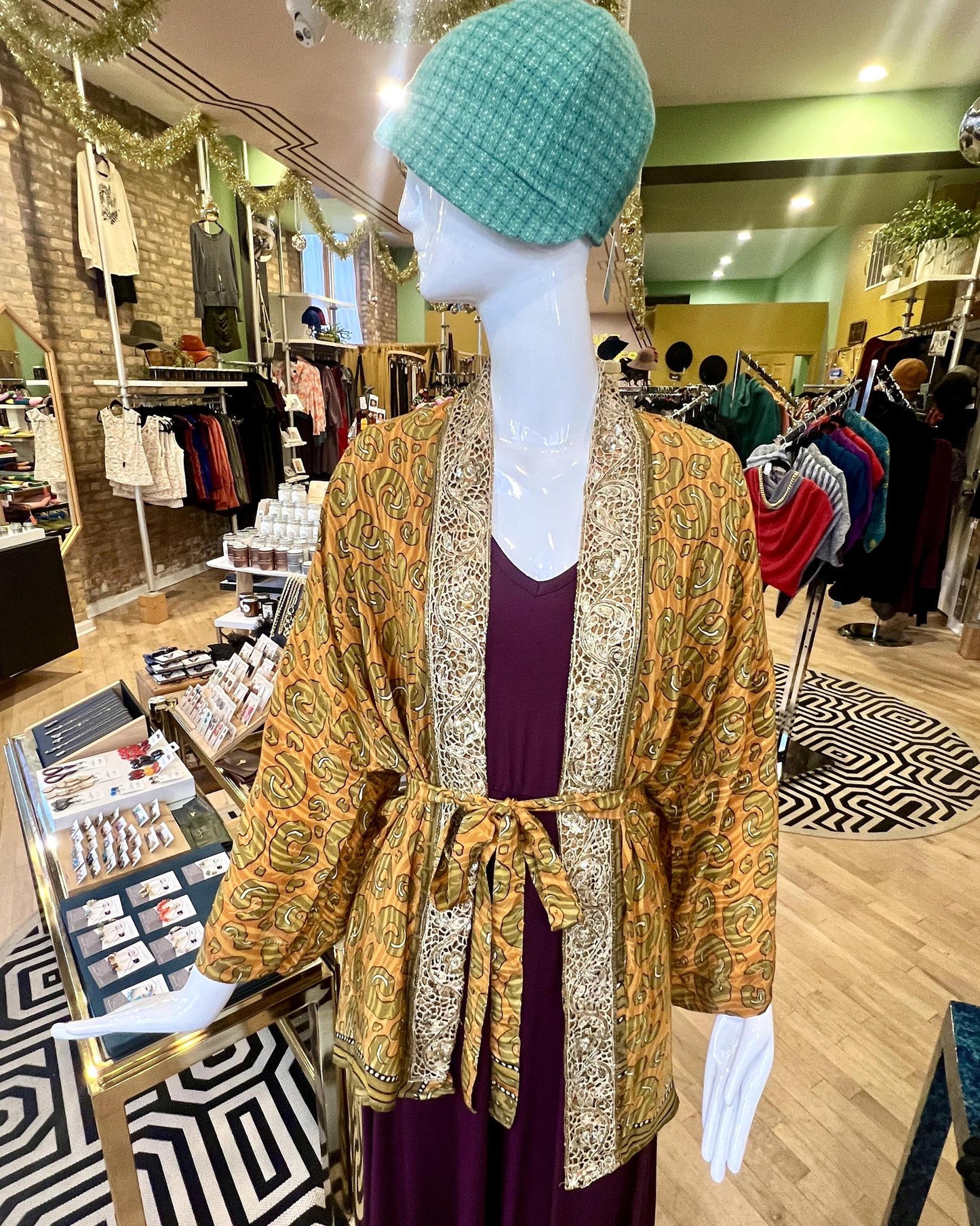 Indie Ella Ashoka Silk Robe in Queen Jaguar