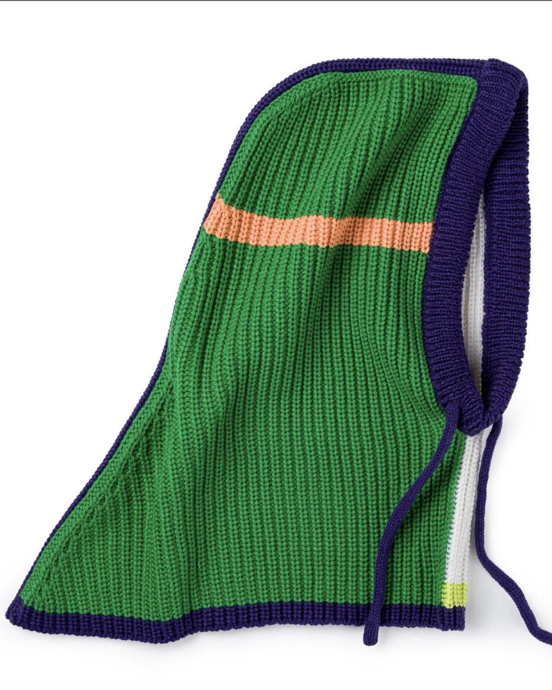 Verloop Outline Drawstring Hood Kelly White - SALE