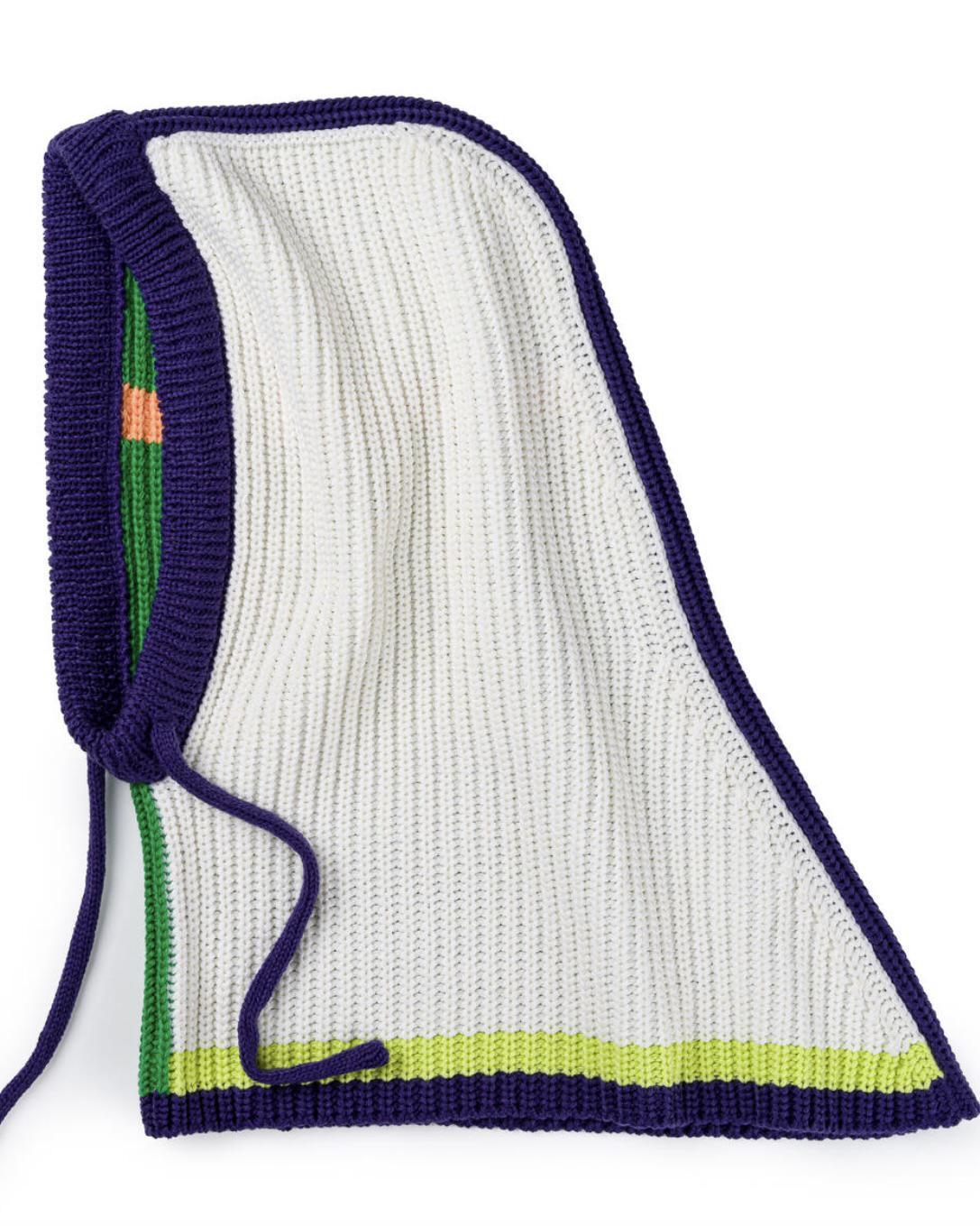 Verloop Outline Drawstring Hood Kelly White - SALE
