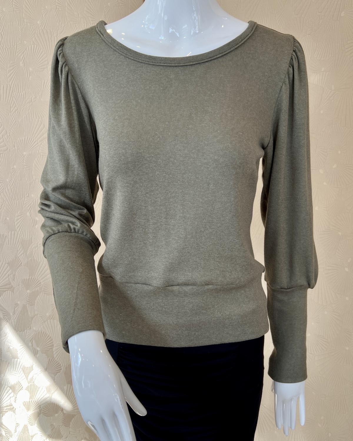 Squasht Violetta Sweater in Light Olive Green