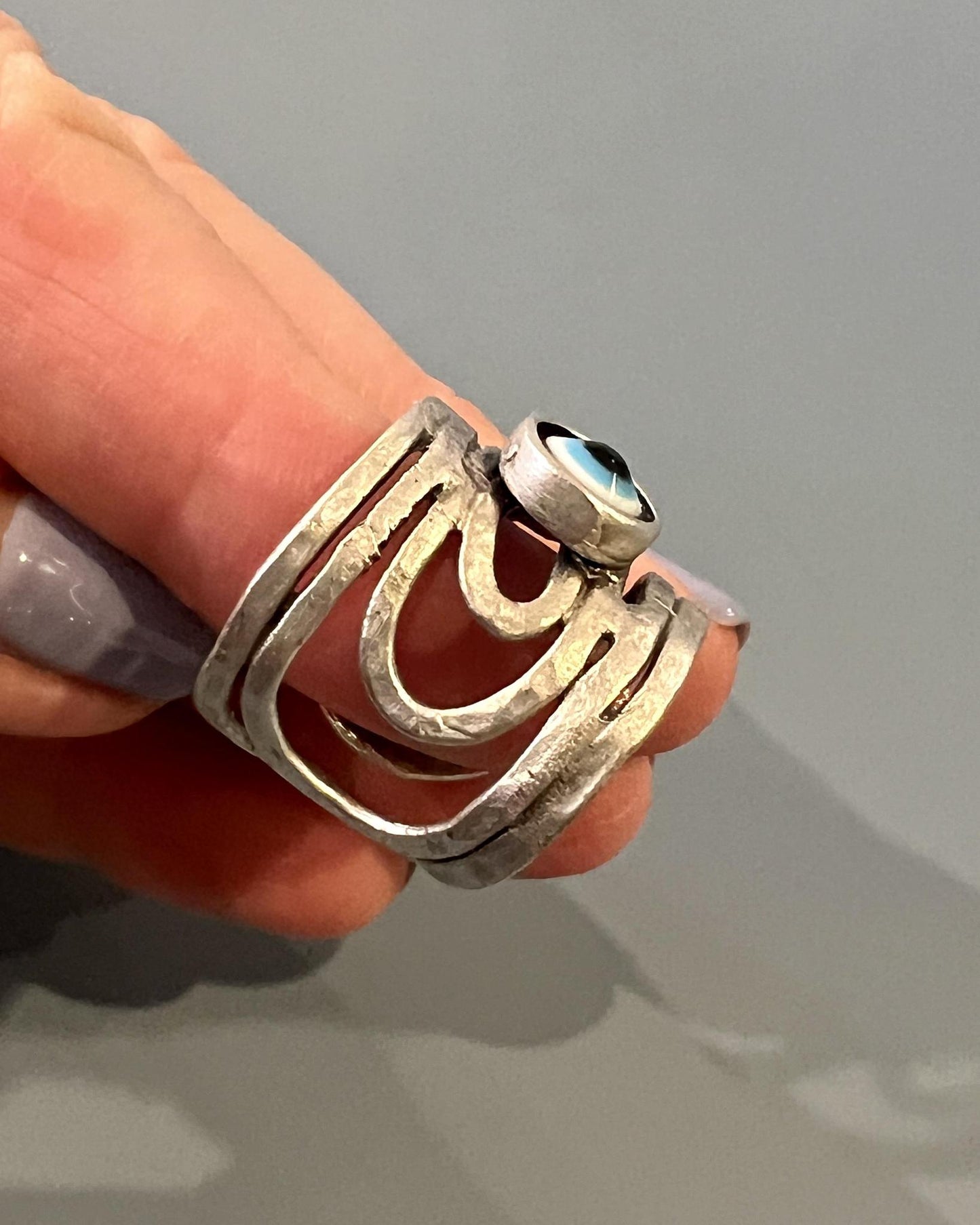 Pajaro Negro Evil Eye Ring