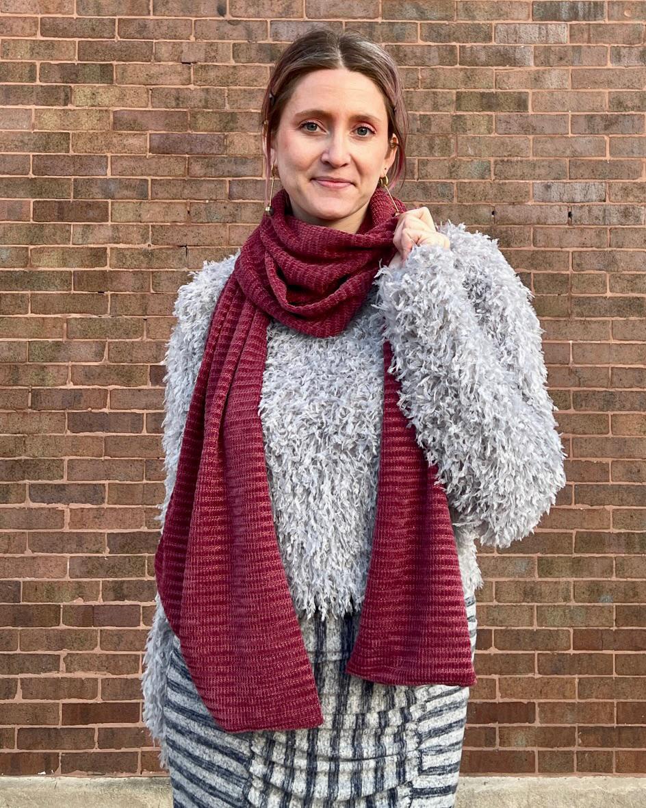 Squasht Oversized Scarf Plush Raspberry Sweater Knit