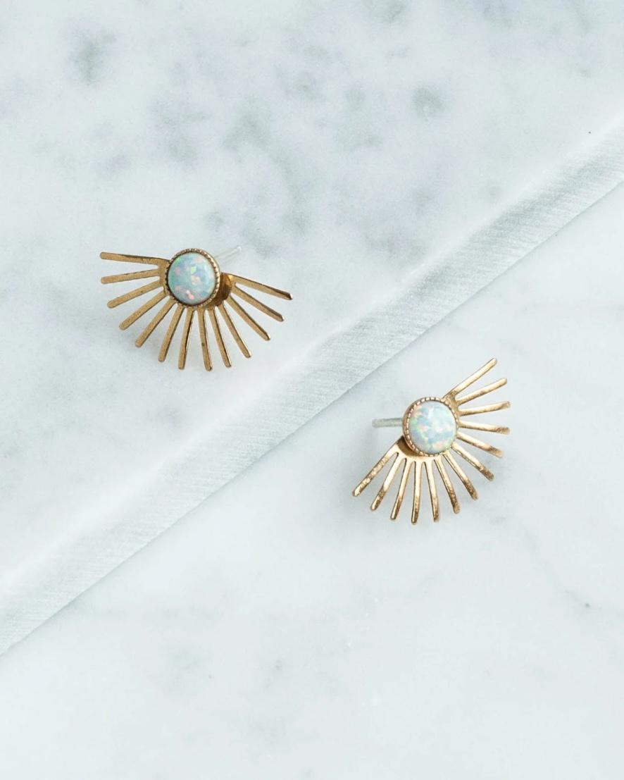 Michelle Starbuck Opal Beam Studs