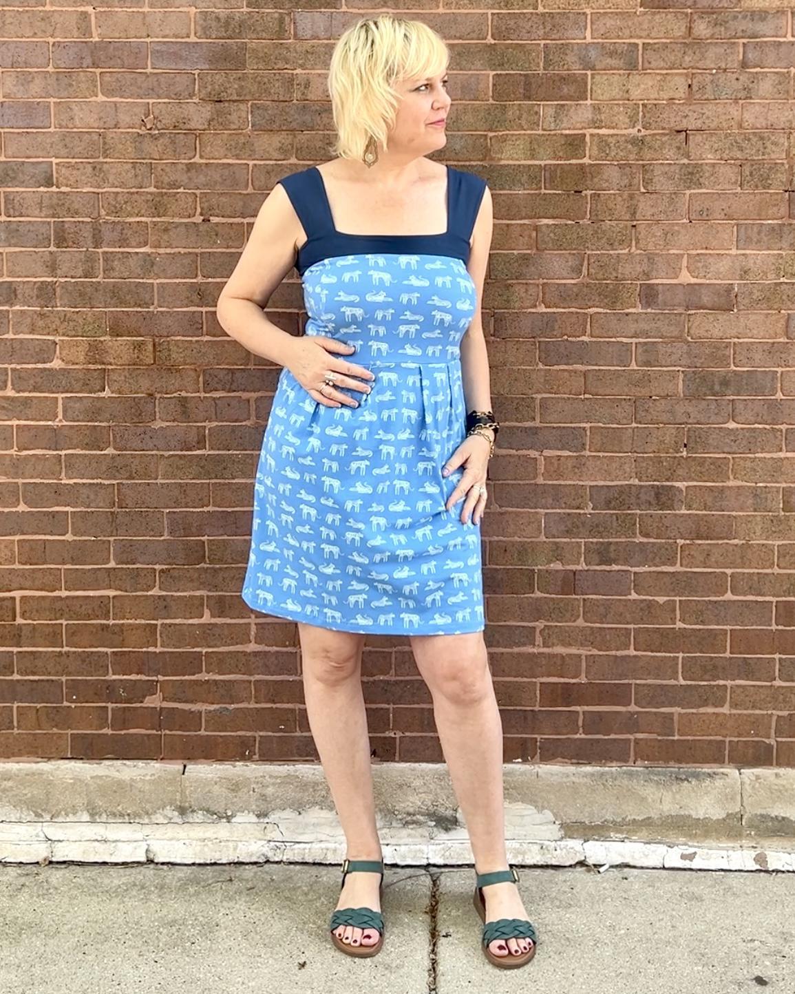 Squasht Wide Strap Dress in Big Cats Print - SALE - Small, Large, 2XL