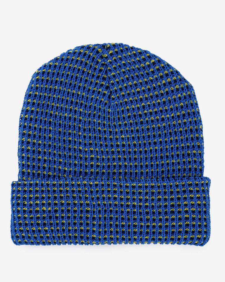 C.C Eco Friendly Chunky Knit Beanie - Recycled Yarn Winter Hat, Indigo Blue Mix, One Size Fits Most