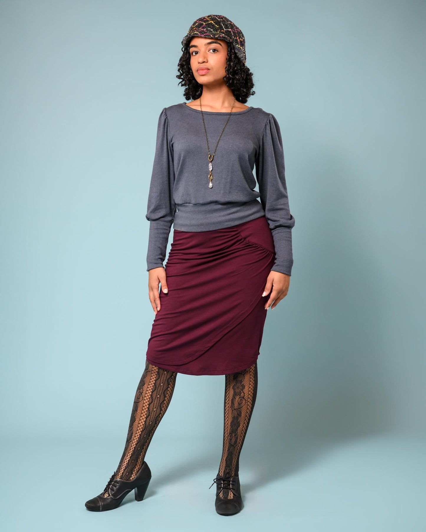 Squasht Violetta Sweater in Steel Gray