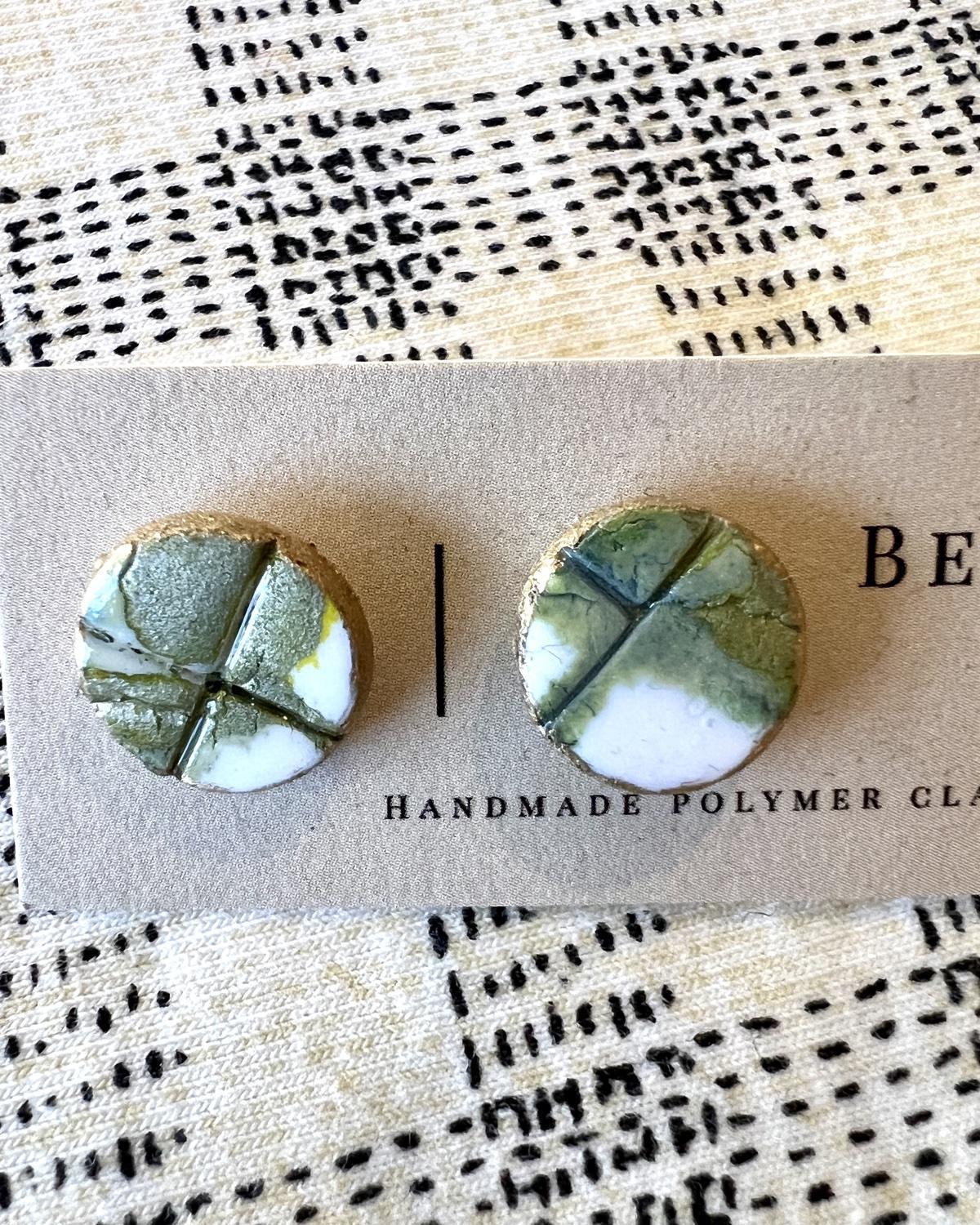 Beaded Seed by Ronea Small Circle Stud Earrings