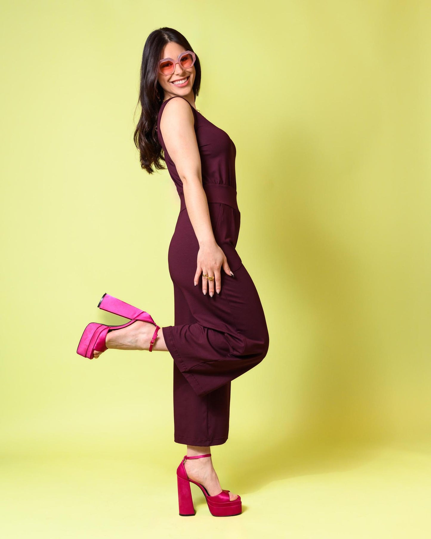 Squasht Jumpsuit in Merlot