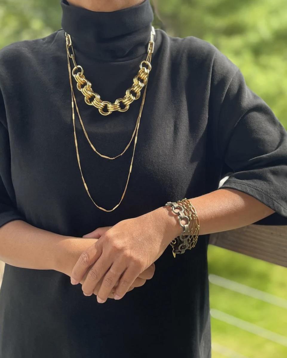 David Aubrey Gold Chain Necklace Extra Chunky Links