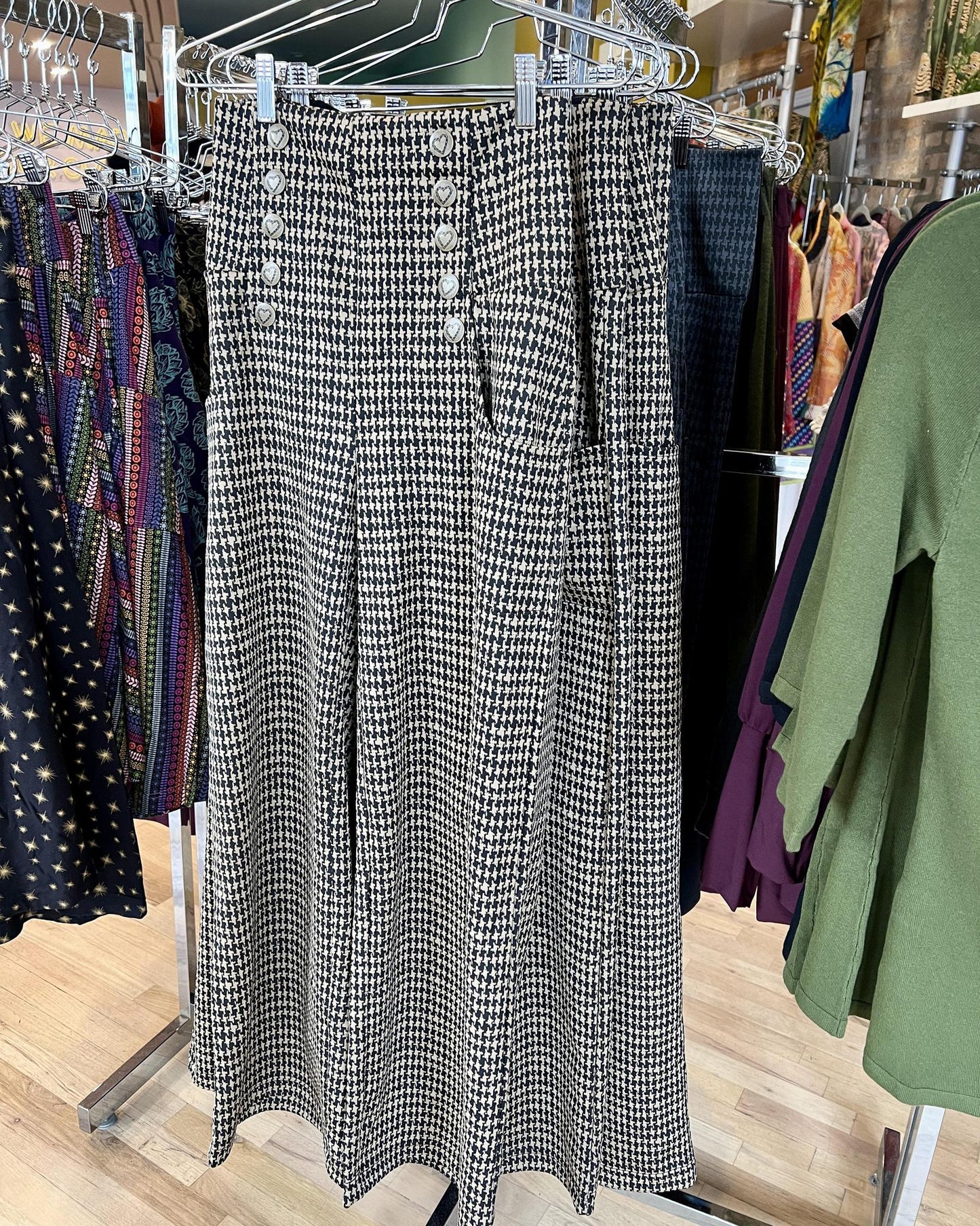 Effie's Heart Francis Pant in Brown Houndstouth