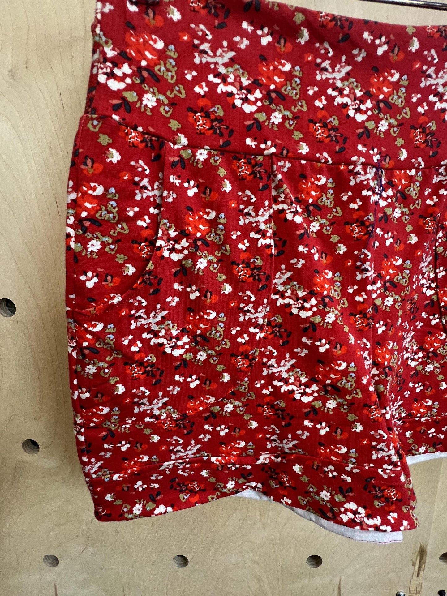 Squasht Short Shorts in Scarlet Red Ditsy Floral Print - SALE