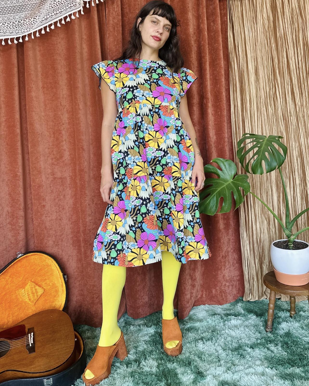 Nooworks Frida Dress Cosmic Floral - Last One - Size 2XL