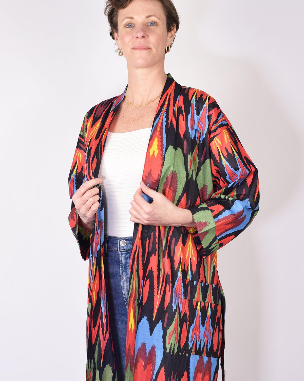Txtile Lightweight Cotton Robe - Dark Matter