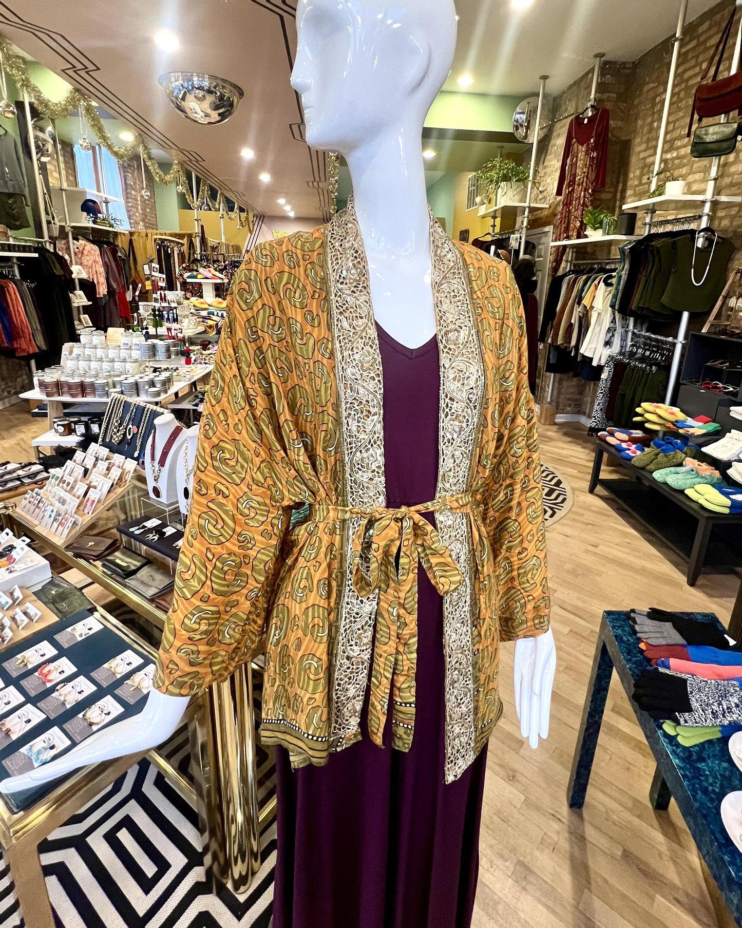 Indie Ella Ashoka Silk Robe in Queen Jaguar