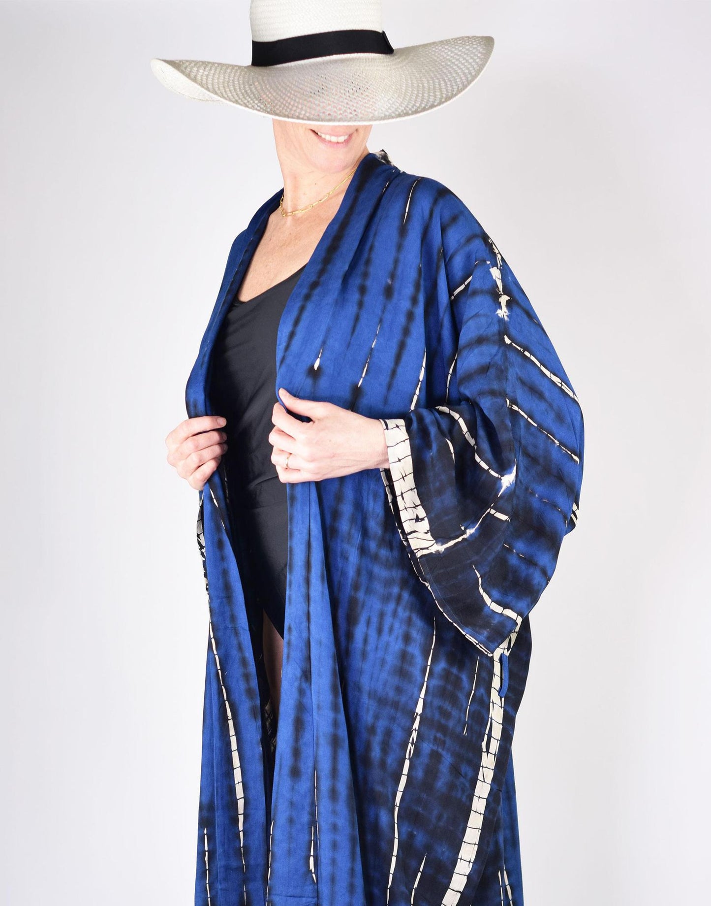 Txtile Tie Dye Kimono/Cover Up - Sapphire Blue - SALE