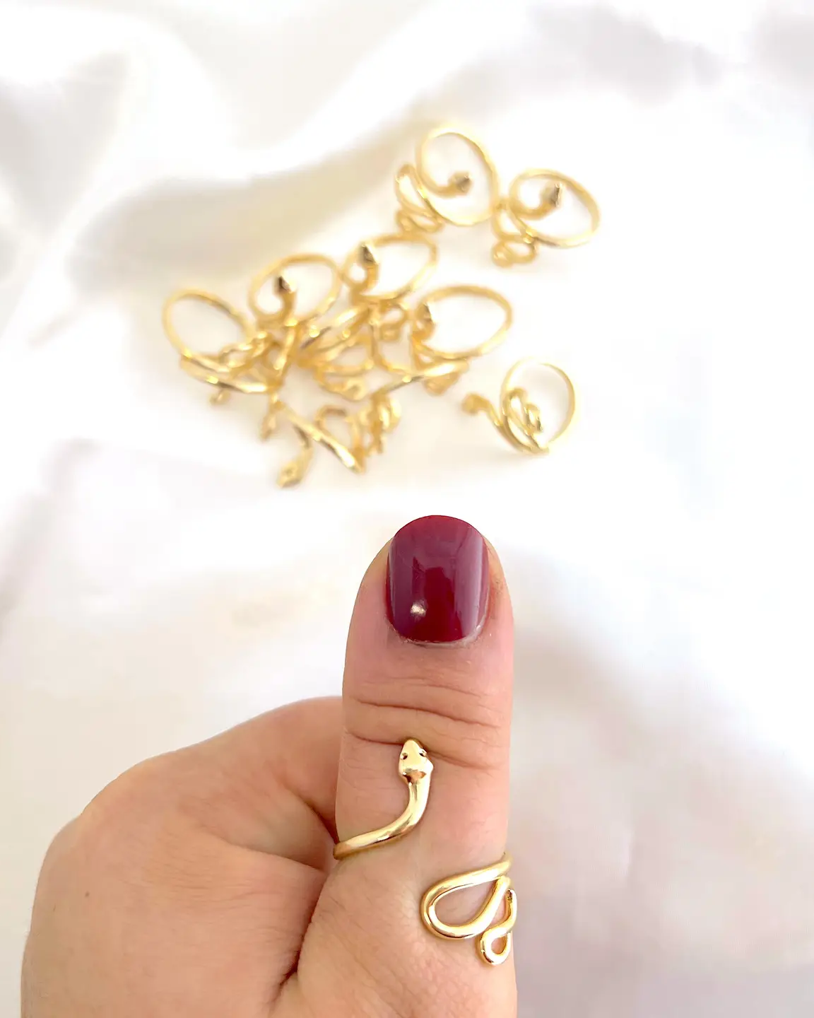 Golden Hour Adjustable Snake Ring - Silver & Gold