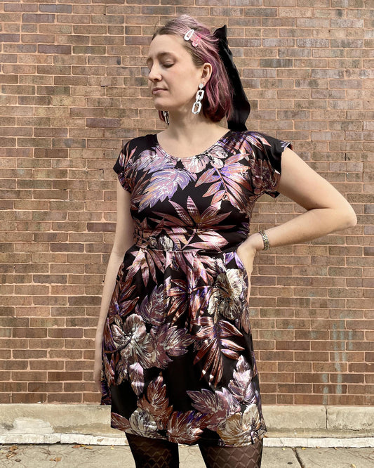 Frankie Four Peggy Dress in Metallic Floral - SALE