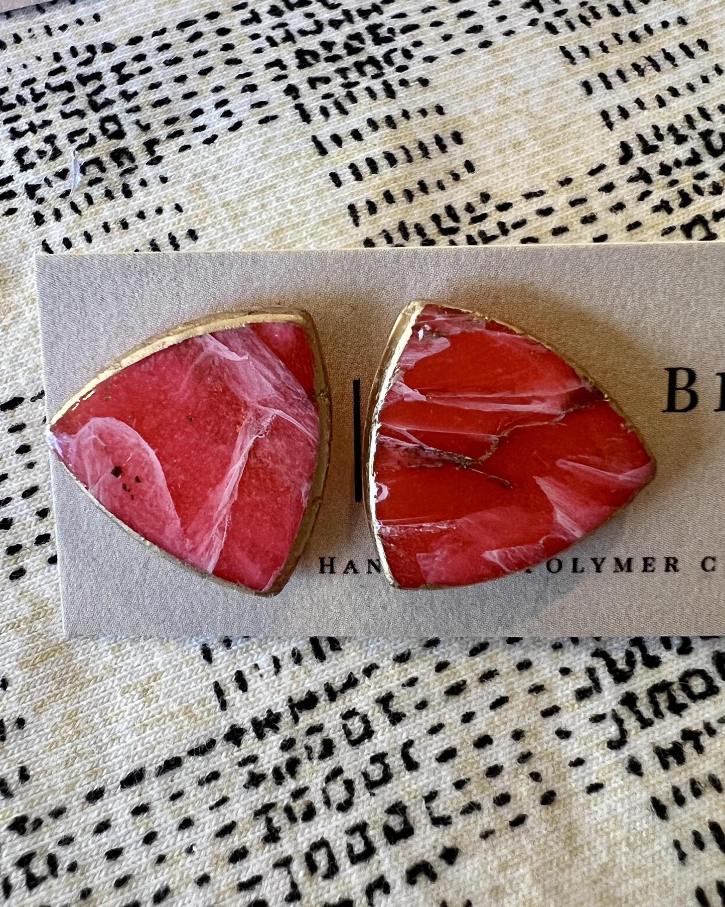 Beaded Seed by Ronea Triangle Stud Earrings - Choose a Color