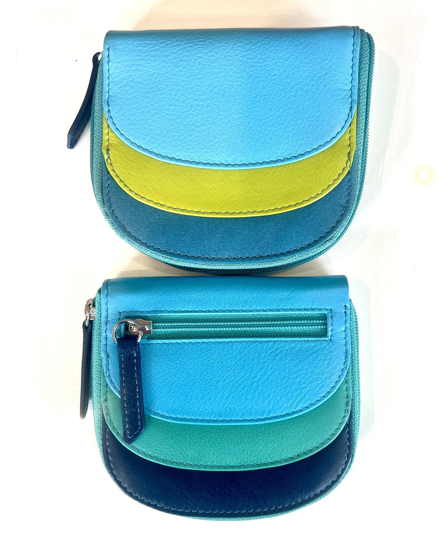 ili Leather Mini Dome Wallet in Serenity Multi